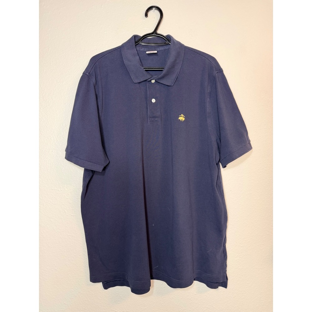 Brooks Brothers Performance Polo Mens XXL Navy Blue Cotton Pique Original Fit